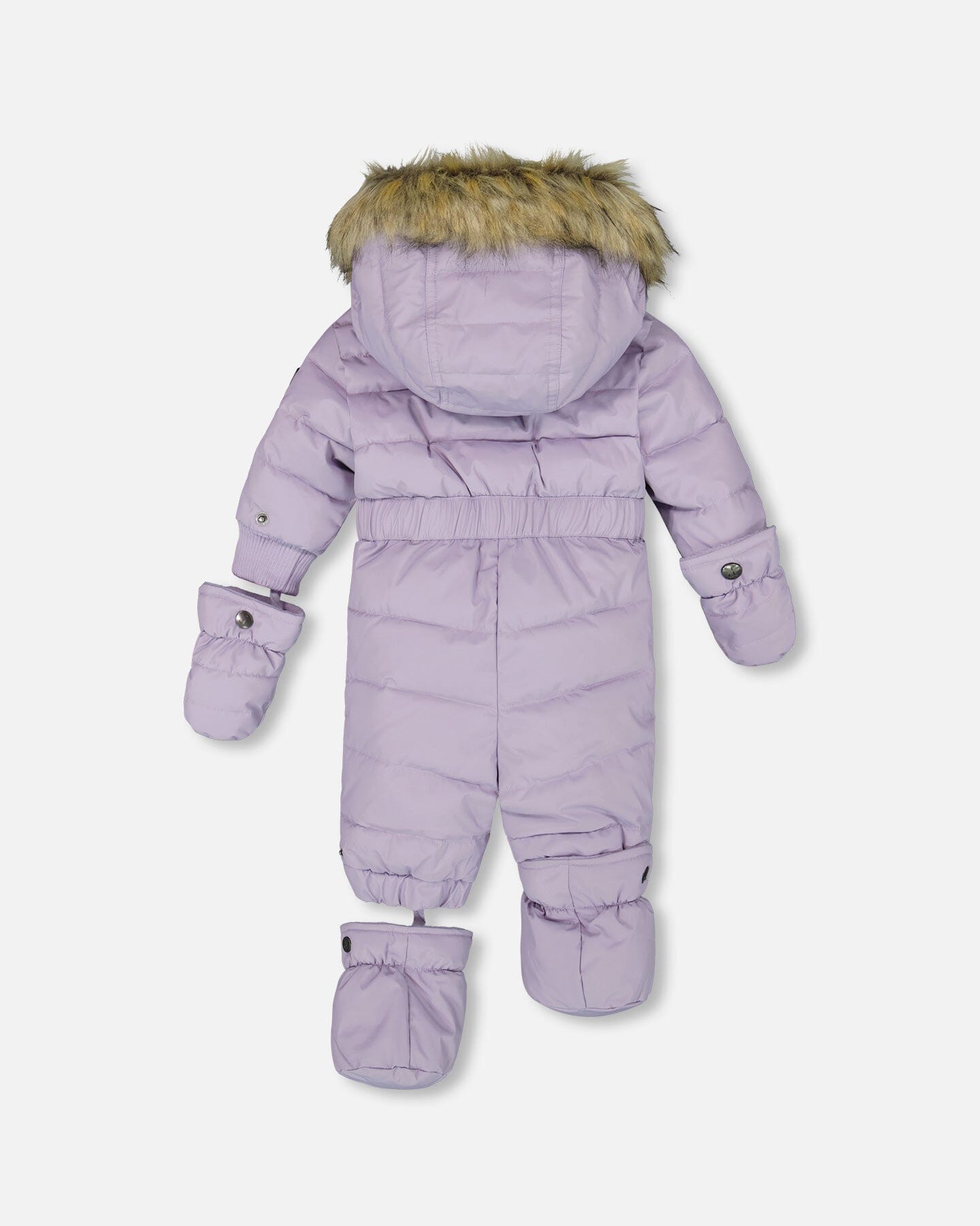 One Piece Baby Original Puffy Snowsuit in Purple Gray
