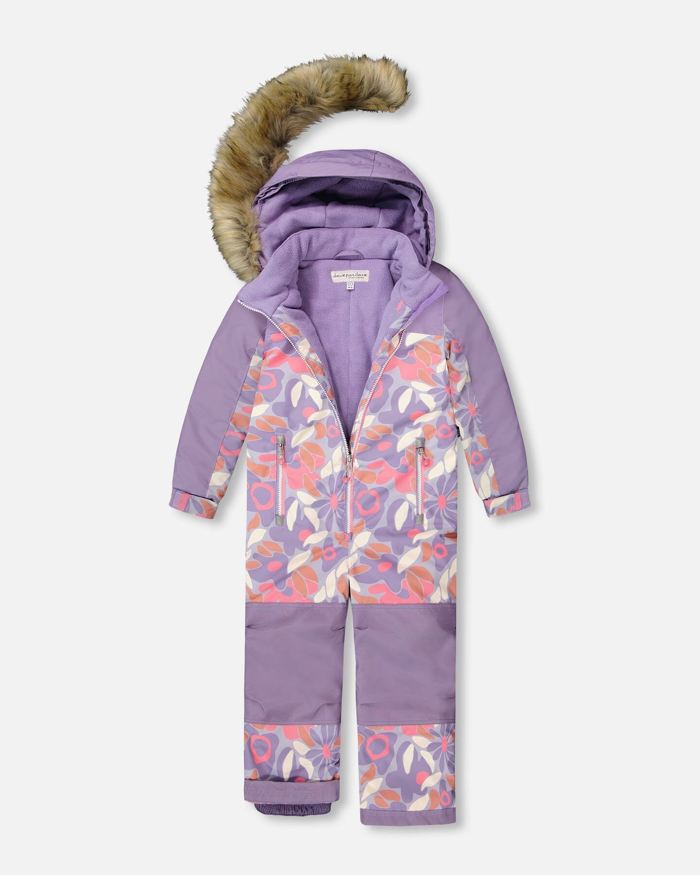One Piece Discover Snowsuit Lilac Retro Flower Print