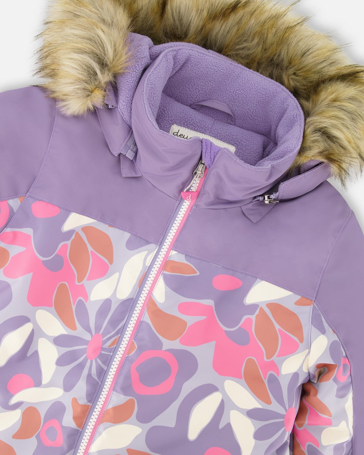 One Piece Discover Snowsuit Lilac Retro Flower Print