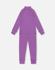 Two Piece Thermal Underwear Set in Lavender