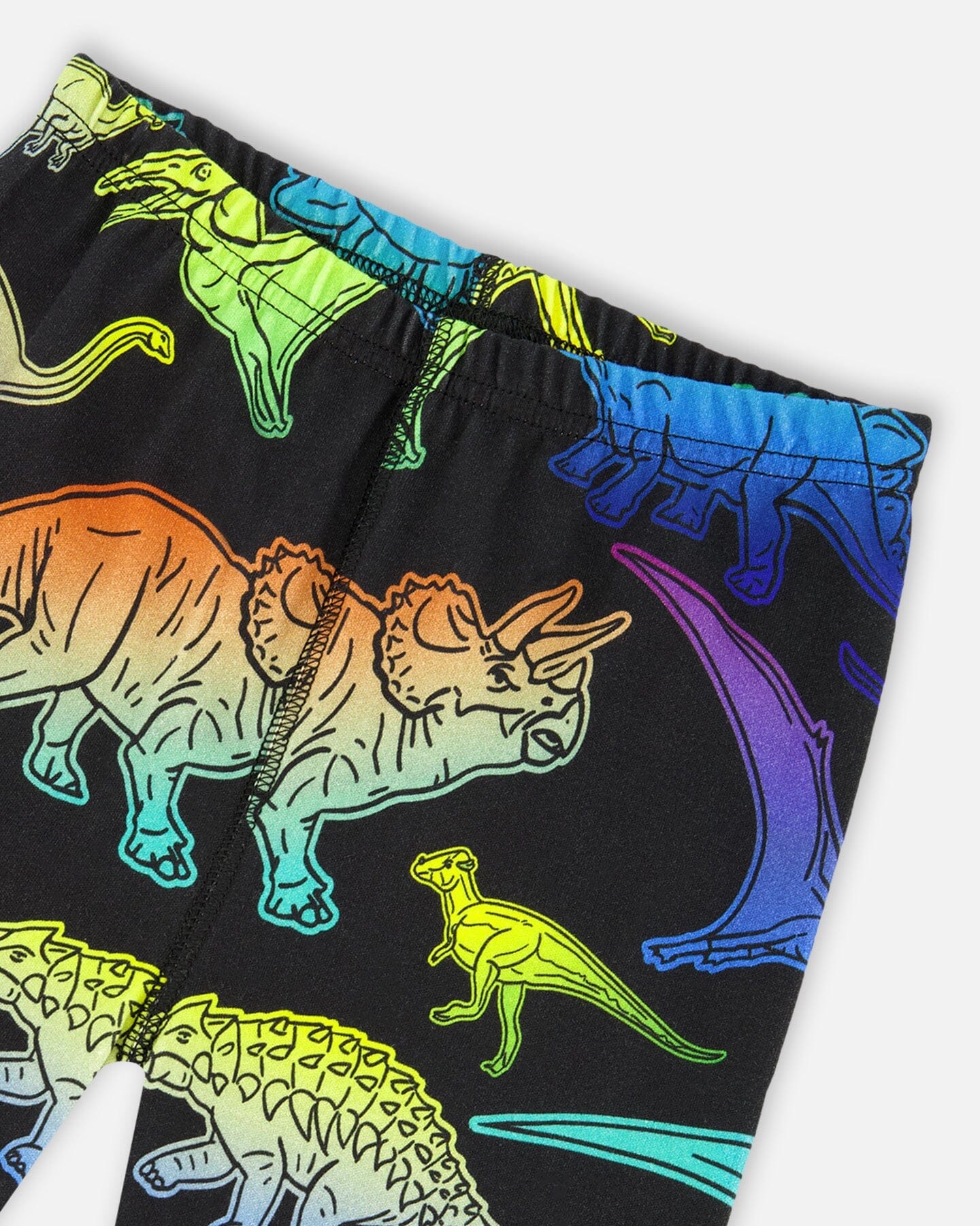 Two Piece Organic Cotton Pajama Set Black Dinosaur Print