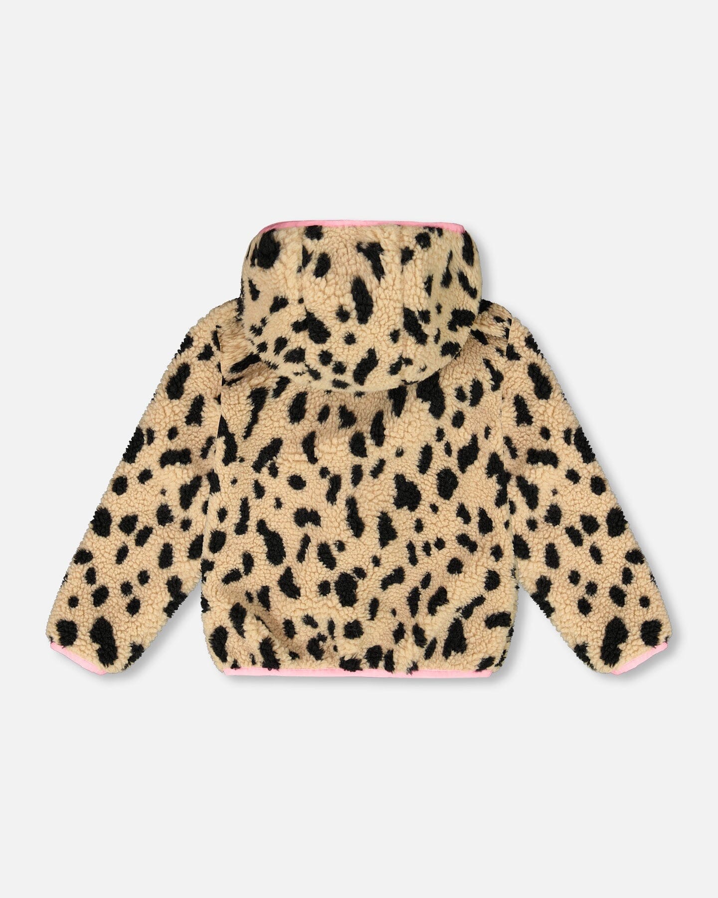 Reversible Mid Season Sherpa Jacket in Leopard Print