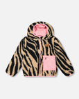 Reversible Mid Season Sherpa Jacket in Zebra