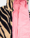 Reversible Mid Season Sherpa Jacket in Zebra