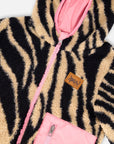 Reversible Mid Season Sherpa Jacket in Zebra