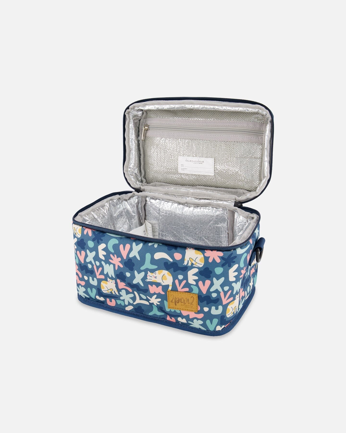 Lunch Box Green Cat Print-2