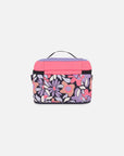 Lunch Box Black Retro Flower Print-1