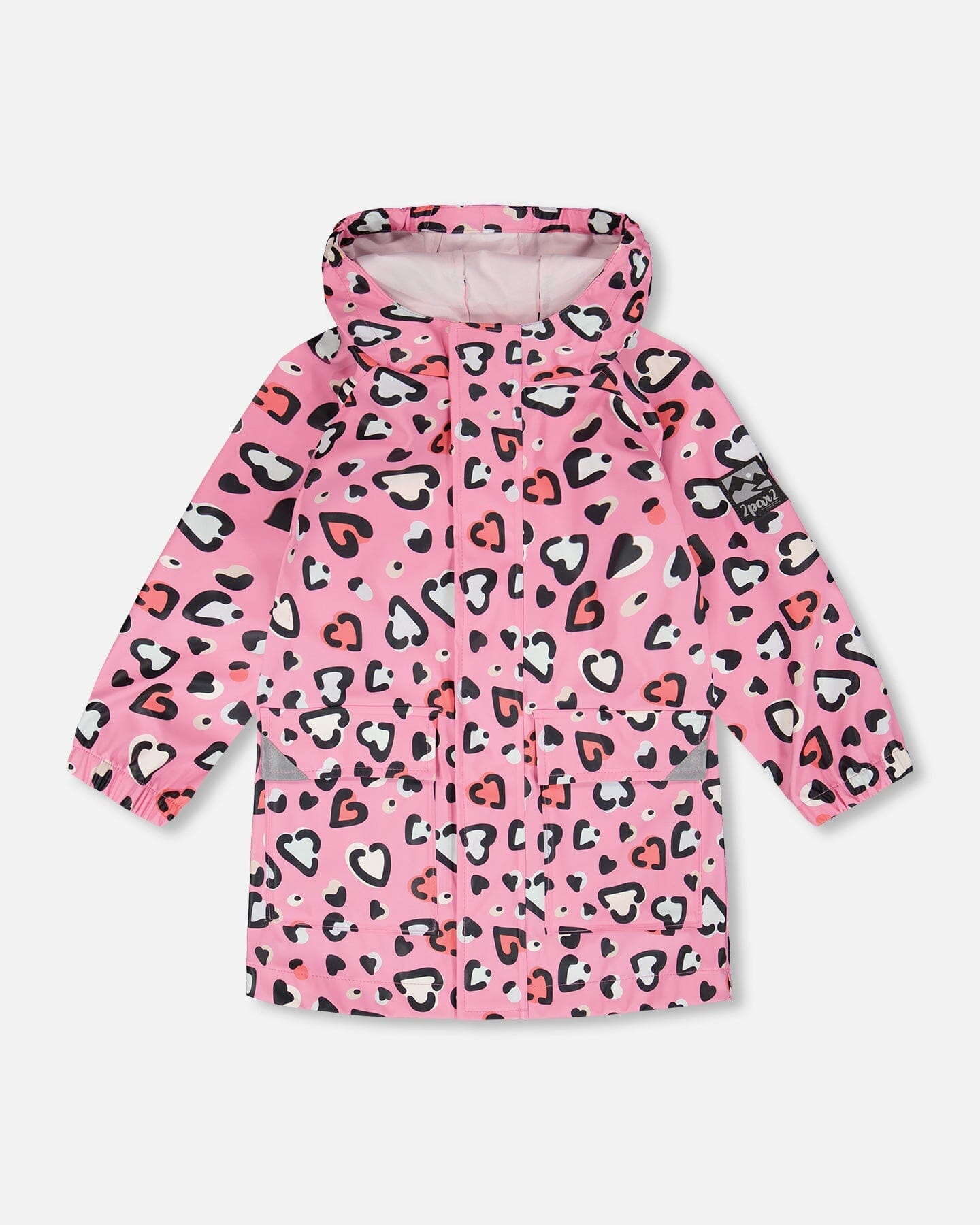 Pink raincoat with color-changing hearts-0