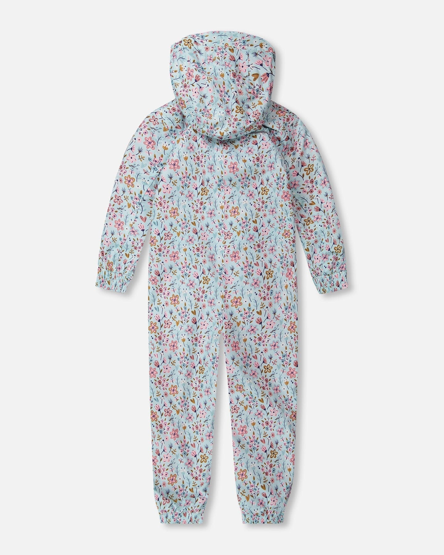 Kids Mid Season One Piece Outerwear Blue Flower Print