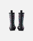 Rain Boots In Natural Rubber Black Animal Print