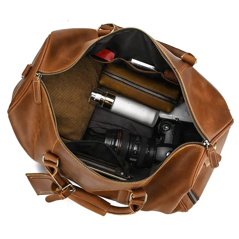 The Dagny Weekender | Large Leather Duffle Bag -