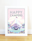 Vintage Camping Travel Poster