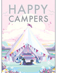 Vintage Camping Travel Poster