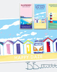 Happy Daze Vintage Seaside Print
