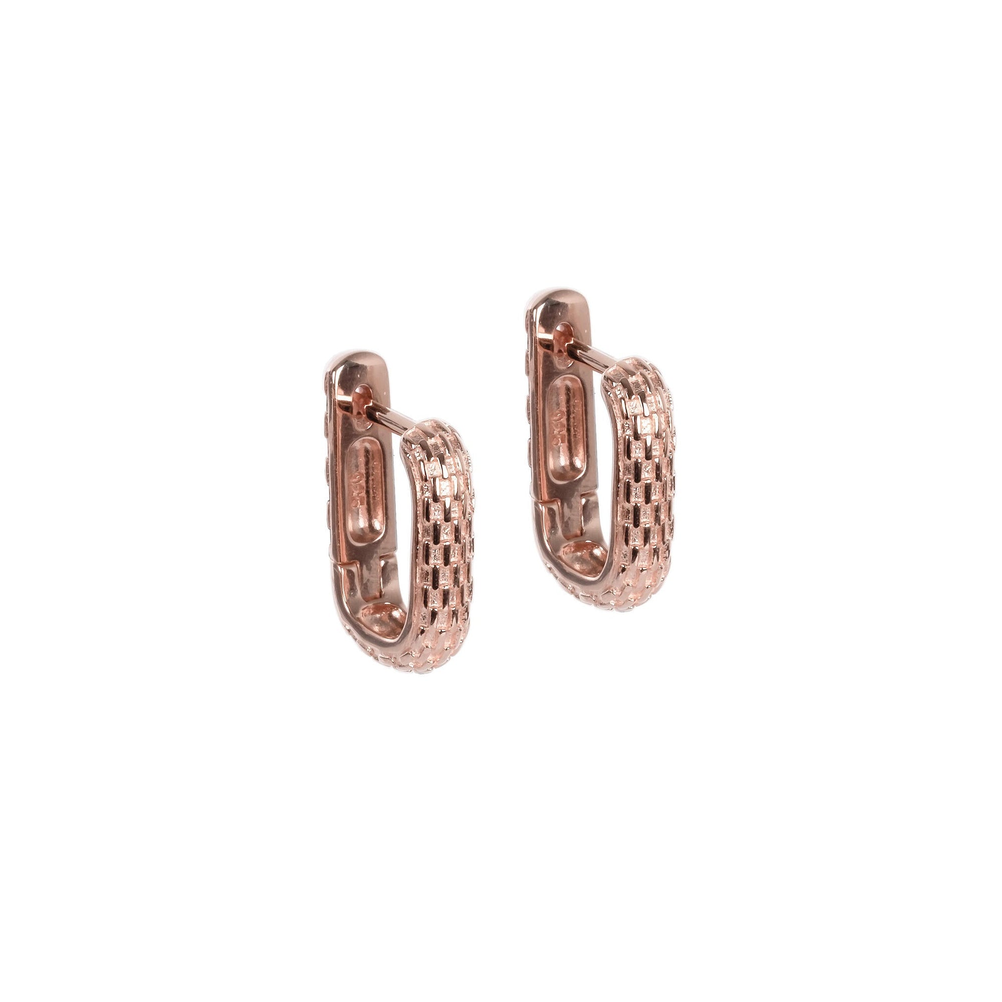 Honey Bee Hoop Earrings in Rose Gold and Silver