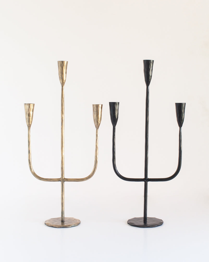 Hand Forged Iron Candelabra