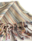 Casablanca Sustainable Striped Turkish Towel / Blanket Beige-3