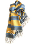Samara Striped Blue & Yellow Turkish Towel-1
