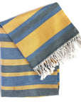 Samara Striped Blue & Yellow Turkish Towel-0