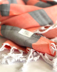 Samara Gray - Orange Turkish Towel-4