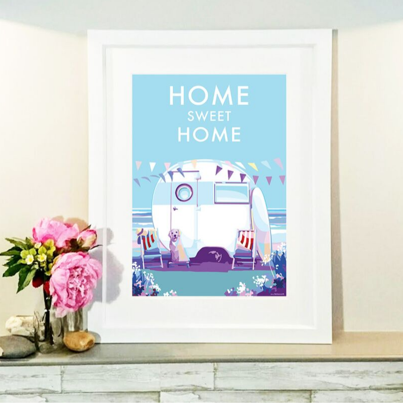 Home Sweet Home Vintage Poster Print