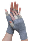 Possum Merino & Silk Multicoloured Fingerless Gloves