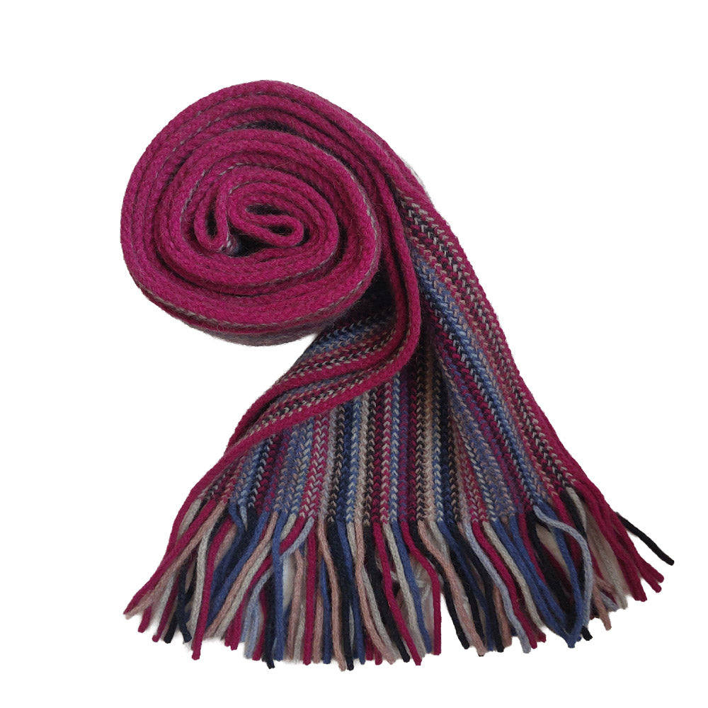 Possum Merino &amp; Silk Multi Striped Scarf