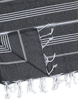 Pure Series: Sustainable Turkish Towel - Black-4