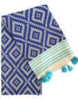 Merida Turkish Towel / Blanket - Blue-0