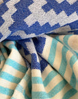 Merida Turkish Towel / Blanket - Blue-3