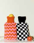 Tangerine Hot Water Bottle With Cover