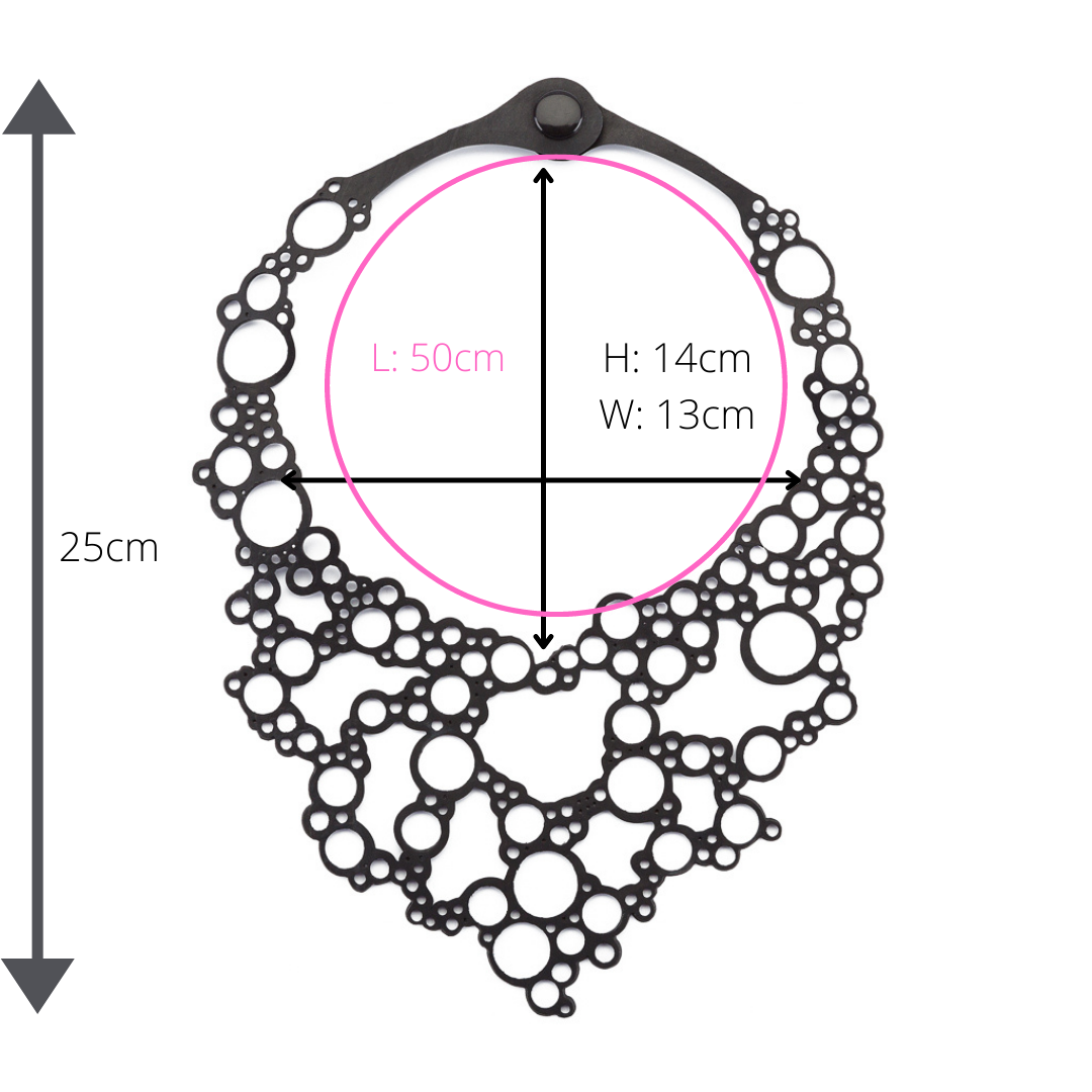 Bubbles Recycled Rubber Necklace-4