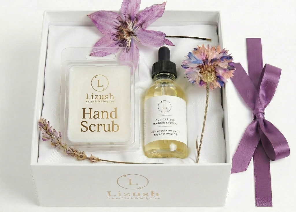 Hand Care Ritual Set – Organic Nail &amp; Cuticle Oil + Exfoliating Hand Scrub