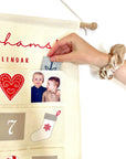 Personalised family advent calendar with family photos