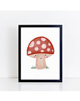 Happy Toadstool Grass Print