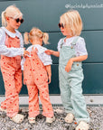 Heart Print Corduroy Dungarees