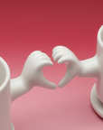 Heart Cup Set – Handmade Coffee Ceramic Cups for love