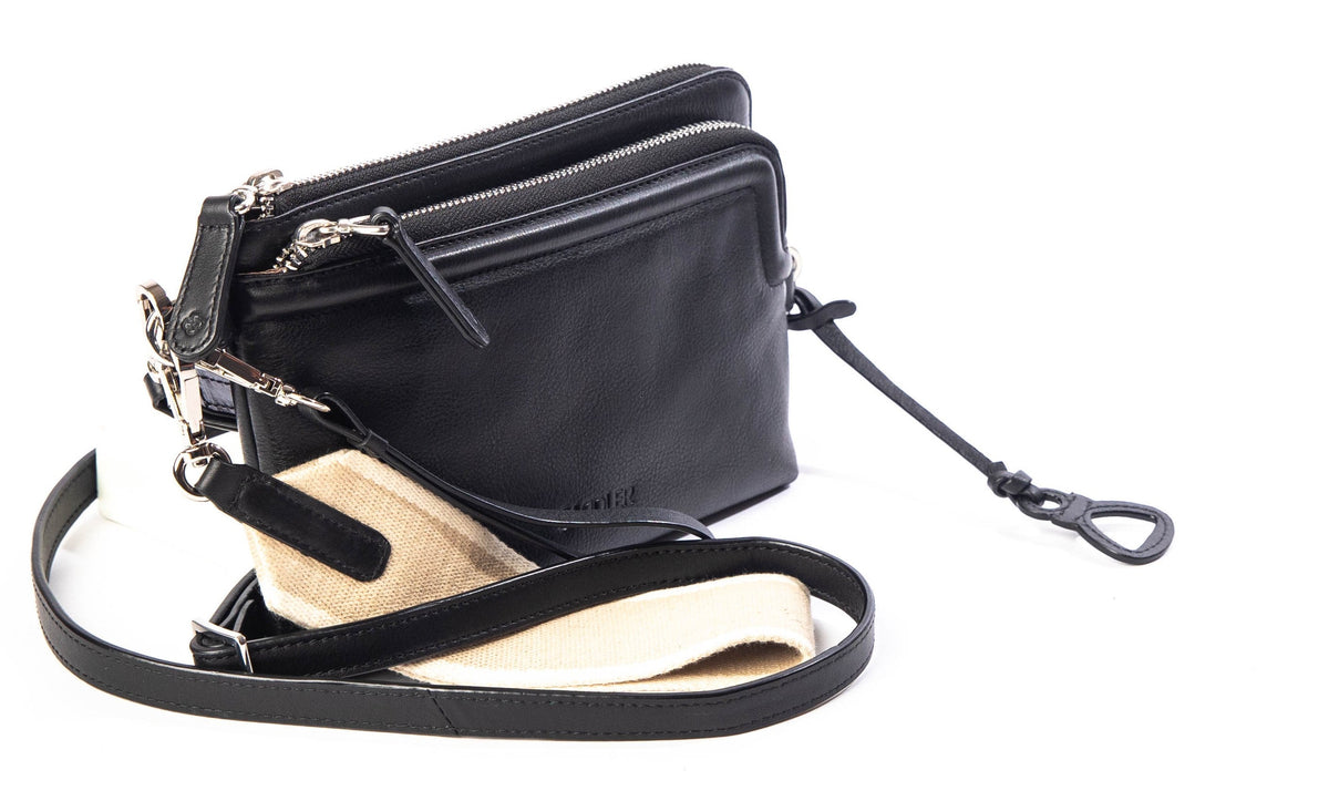 Heather Leather Clutch &amp; Crossbody Bag - Handmade by Saddler  – Versatile &amp; Compact