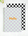 Hello Checkerboard Card
