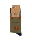Save the Green Highland Cow Bamboo Socks