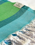 Samara Striped Sustainable Turkish Towel  Green-2