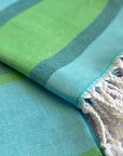 Samara Striped Sustainable Turkish Towel  Green-3