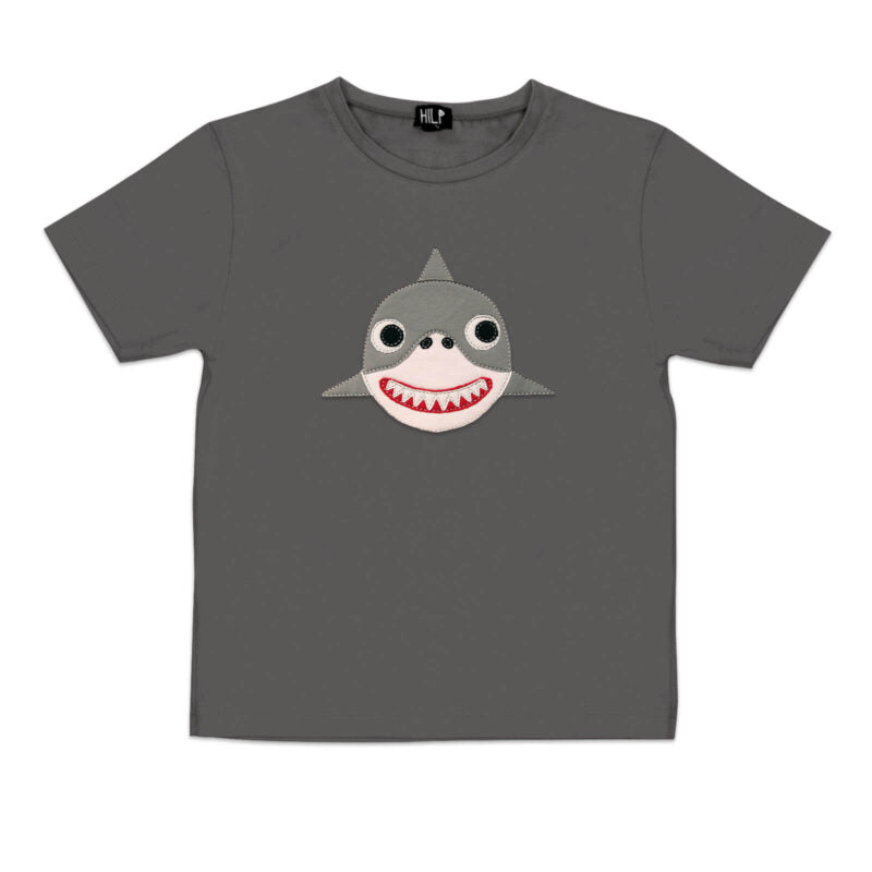 Shark Print Organic Cotton T Shirt for Kids