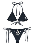 Vega String Bikini in Black Draco