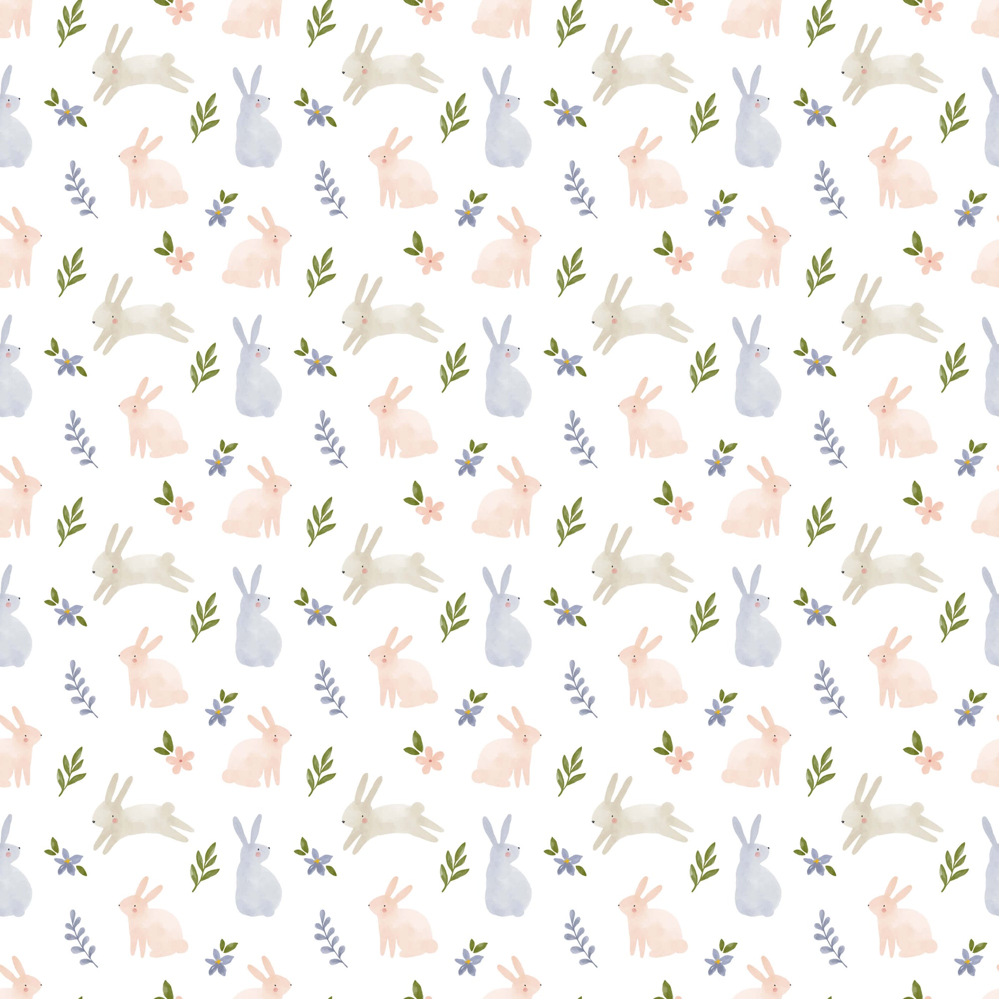 Hop Rabbit Wallpaper for Nurseries and Children&#39;s Rooms