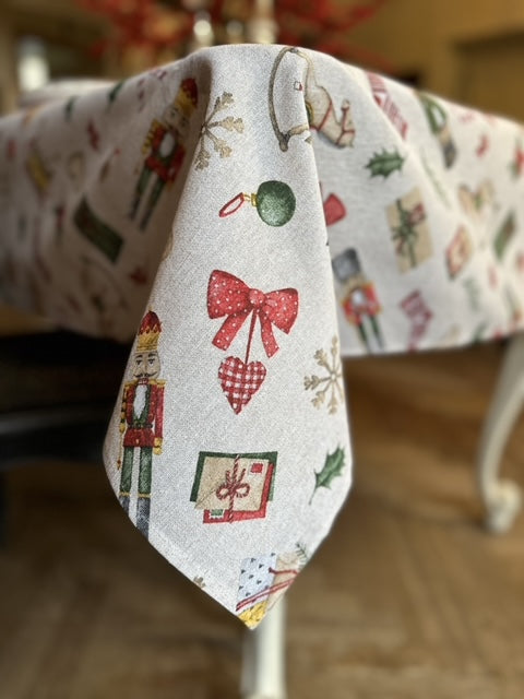 European Handcrafted Tablecloth – Bright &amp; Festive Dining Decor by Hortensias Home at www.brixbailey.com