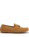 Tasselled Driving Loafers, tobacco suede