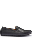 Tyre Sole Penny Driving Loafers, black leather