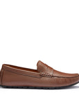 Tyre Sole Penny Driving Loafers, brown leather