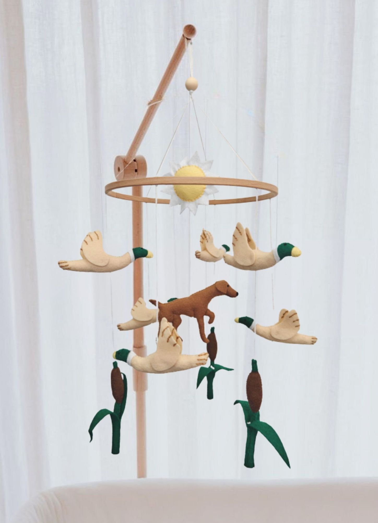 Handmade Dog &amp; Ducks babymobile